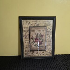 Home Studio Kimberly Poloson Black Framed Paris Floral Wall Art with Red Roses